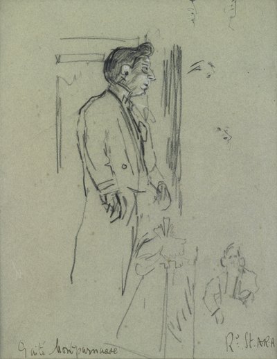 ルテアトルドゥラガイテ（紙に白いチョークが描かれた鉛筆） 作： Walter Richard Sickert